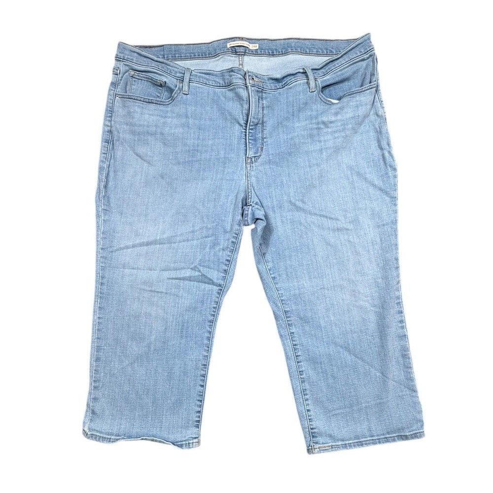 Levis 311 Shaping Skinny Capri Jeans Light Wash Plus Size 24W Cropped Denim